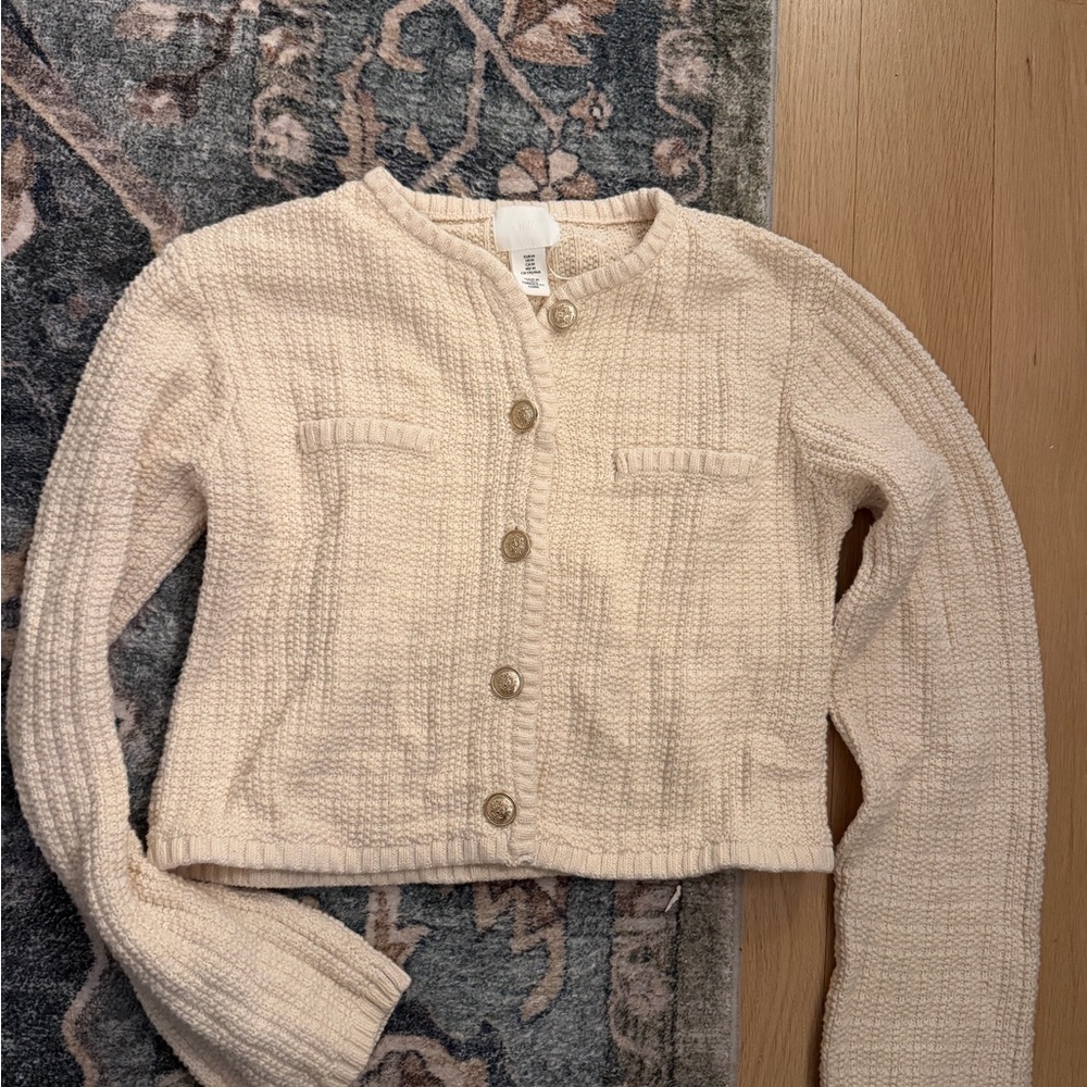 H&M Cream Textured Women's Sweater